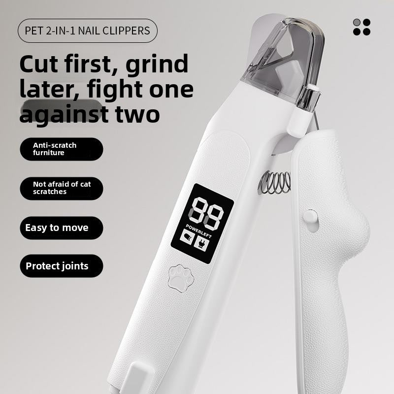 FurlyWell 2-in-1 LED Pet Nail Clipper and Grinder