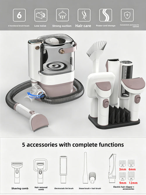 FurlyWell - Pet Hair Trimmer and Vacuum All-in-One Grooming Tool