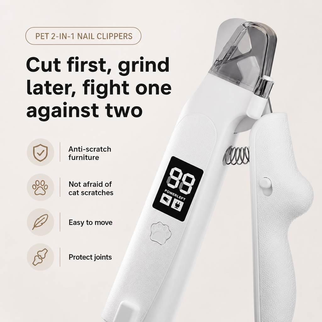 FurlyWell Glow | 2-in-1 LED Nail Clipper & Grinder