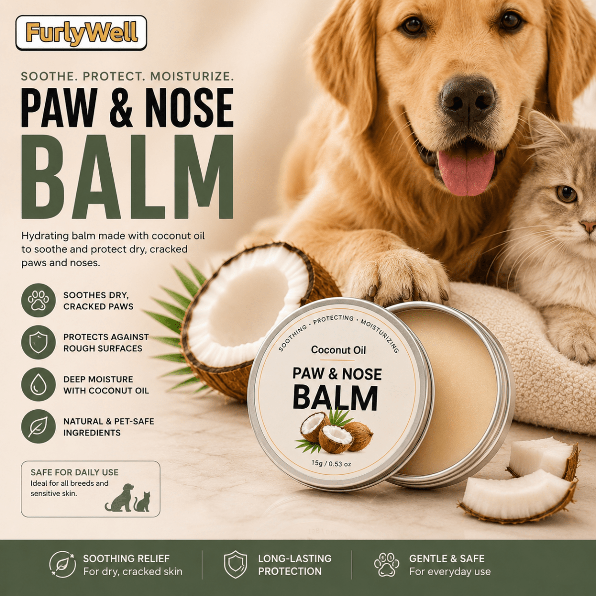 FurlyWell Restore | Dry Paw & Nose Balm - FurlyWell - Balm