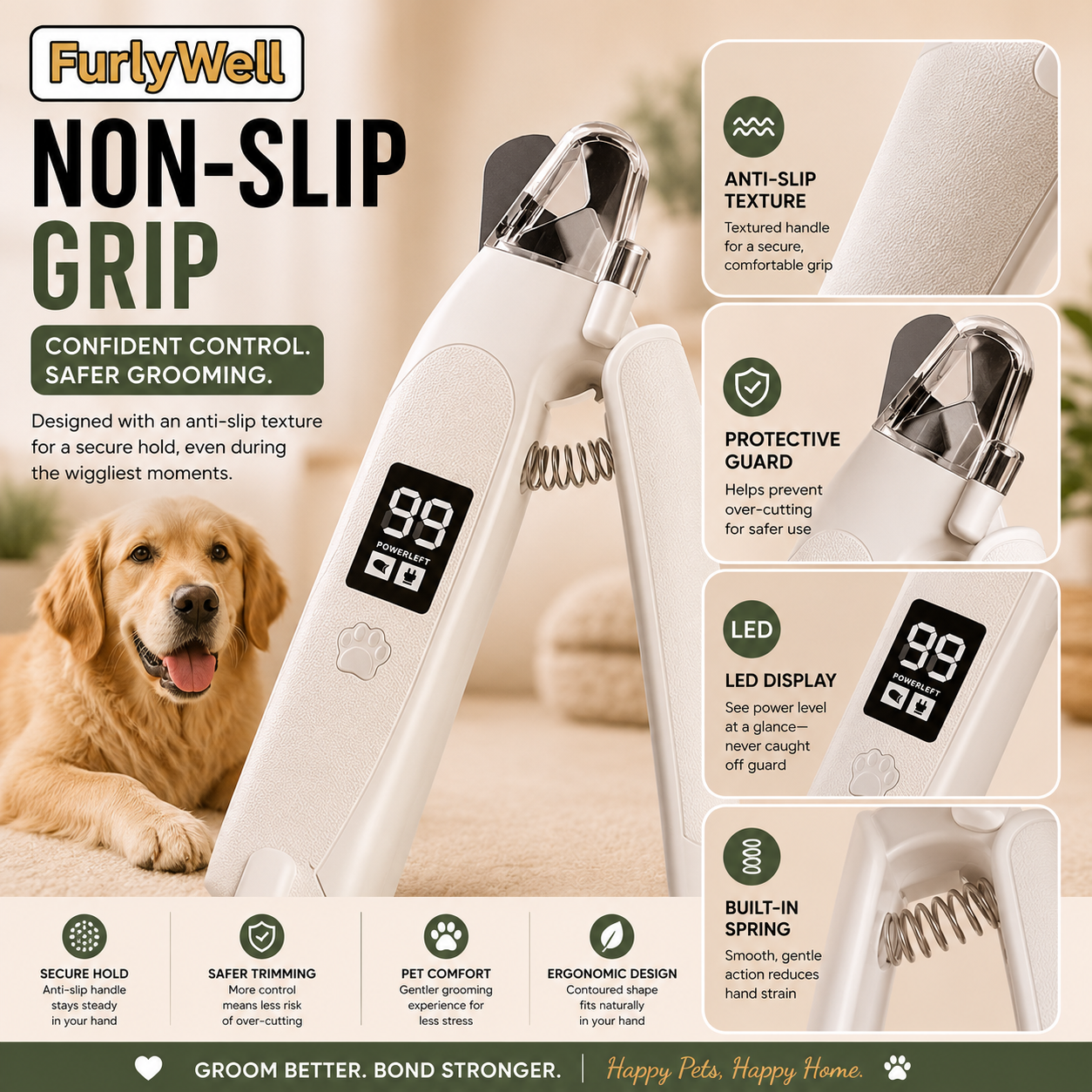 FurlyWell Glow | 2-in-1 LED Nail Clipper & Grinder