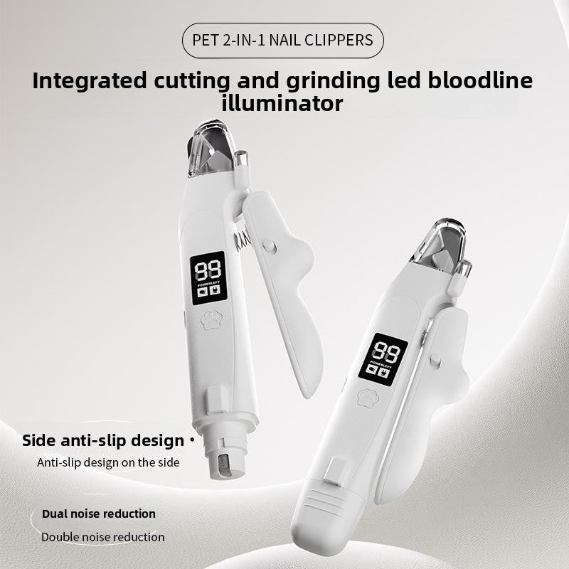 FurlyWell 2-in-1 LED Pet Nail Clipper and Grinder